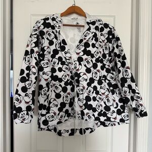 Disney White and Black Mickey Rain Jacket